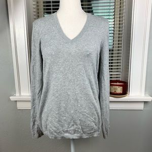 Tommy Hilfiger Gray V Neck Pullover Sweater